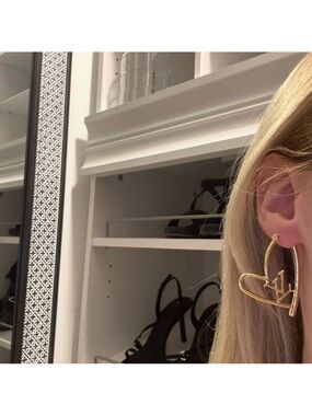 Louis Vuitton Heart Hoop Earrings